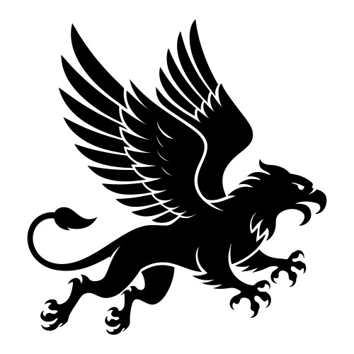Griffin silhouette icon Vector Image