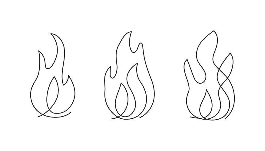 Continuous Line Fire Vector Images (over 1,900)