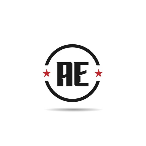 Initial letter ae logo template design – Royalty-Free Vector | VectorStock