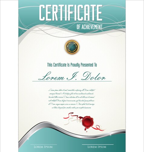 Luxury vertical modern certificate template – Free Vector | VectorStock