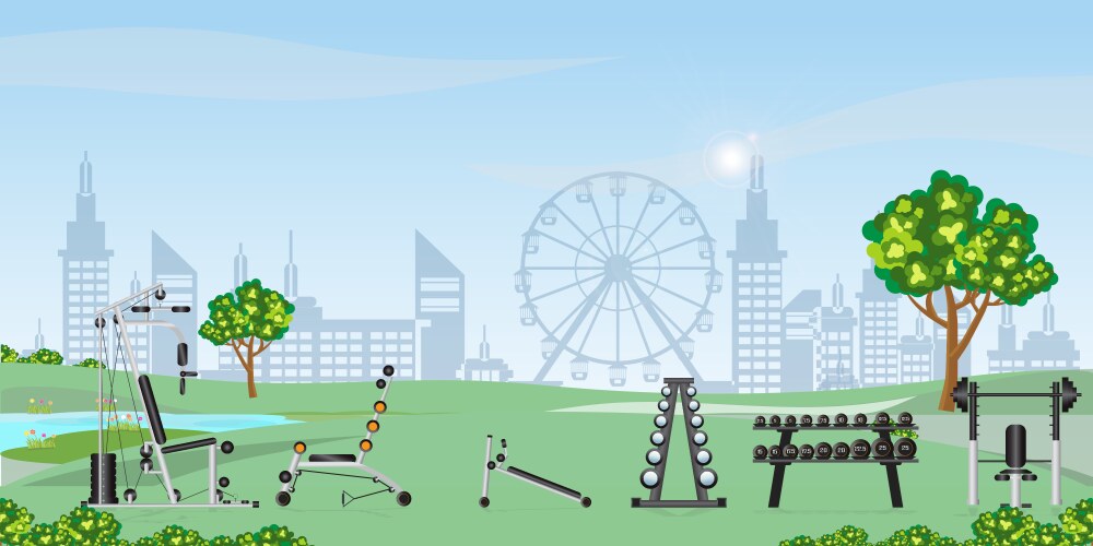 Outdoor Gym Vector Images Over 13 000