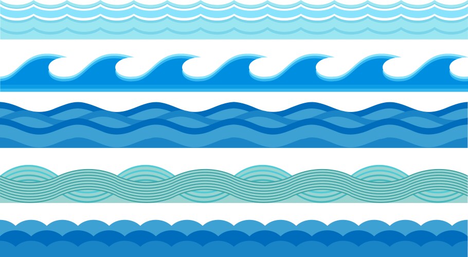 Sea waves Royalty Free Vector Image - VectorStock