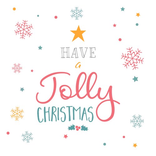 Christmas typography design vector image