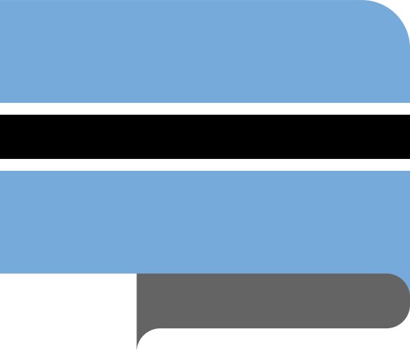Flag horizontal shape pointer for world map vector image