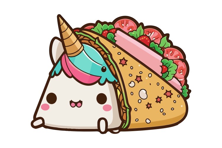 Unicorn tattoo black and white Royalty Free Vector Image