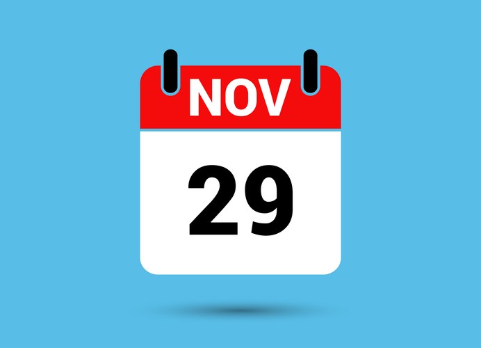 November 29 calendar Vector Images & Graphics for Commercial Use ...