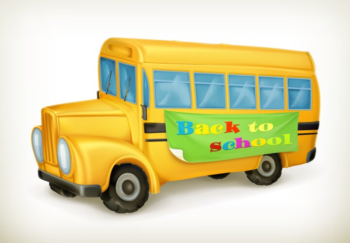 School bus transport student icon – Royalty-Free Vector | VectorStock
