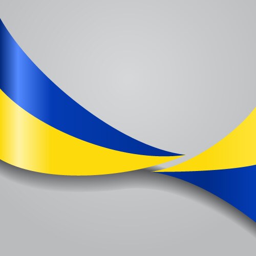 Ukrainian flag wavy background Royalty Free Vector Image