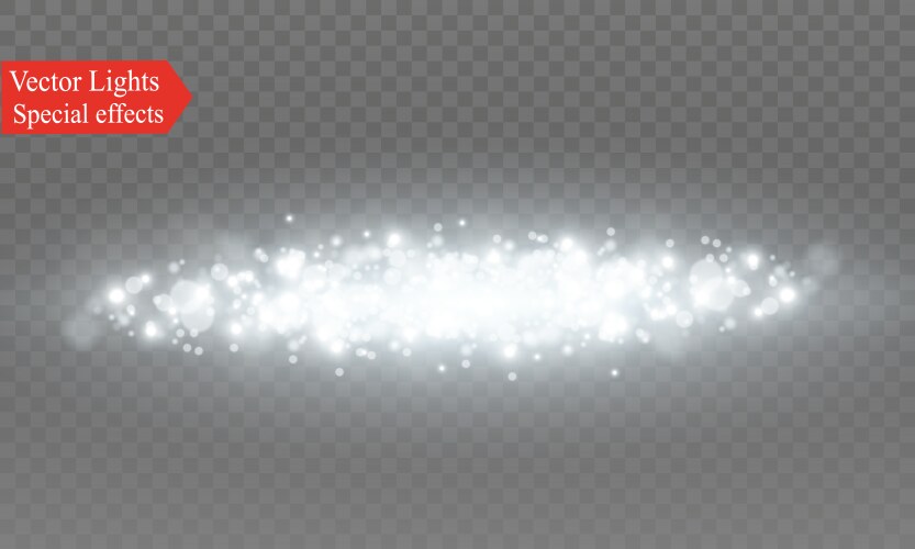 Glow light burst effect on transparent background Vector Image