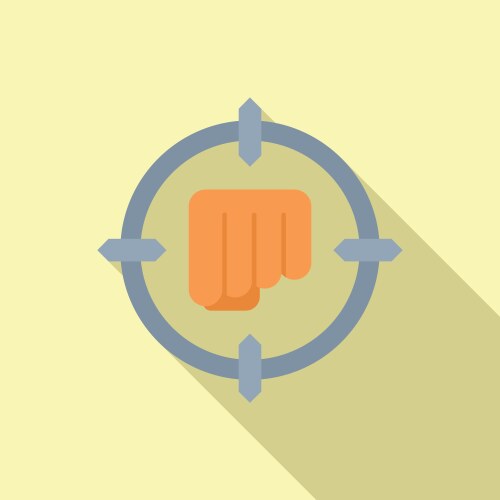 Person attention icon flat coping skills Vector Image