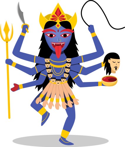 Kali Hindu Goddess Vector Image