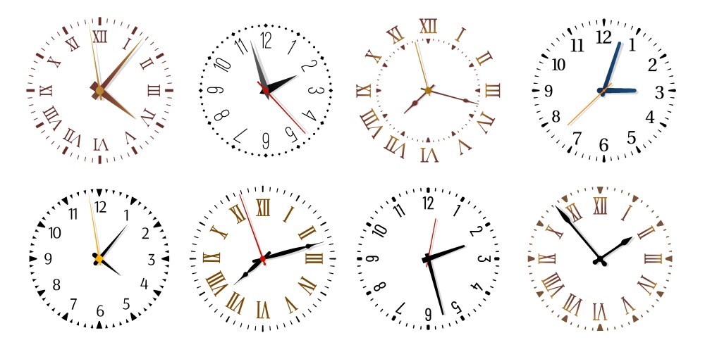 Watch parts clock mechanism with cogwheels Vector Image