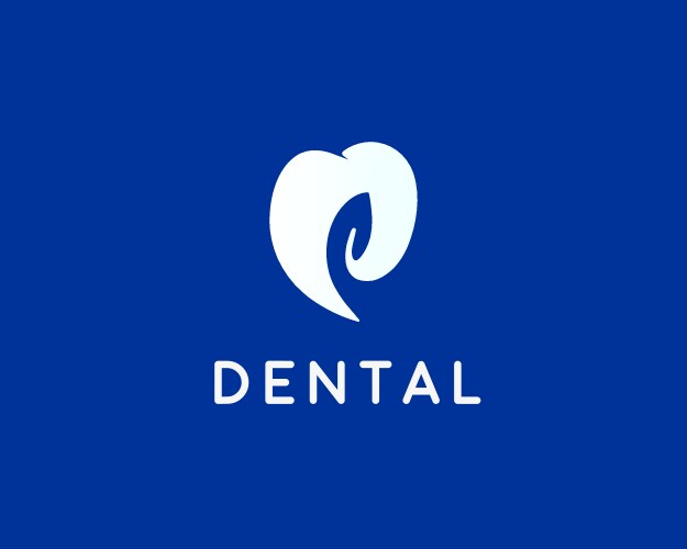 dentist logo design template tooth creative vector image