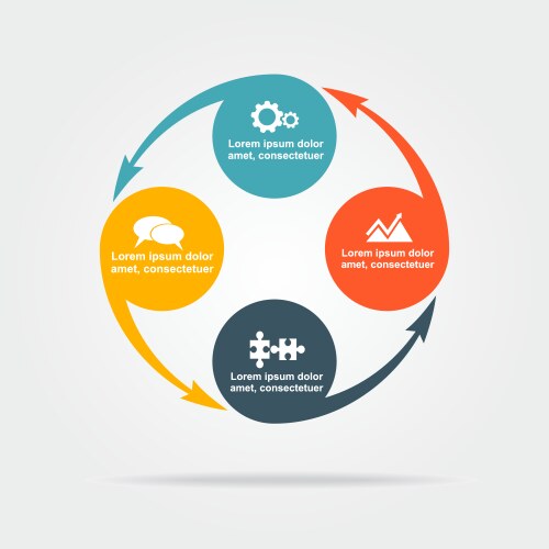 Infographic semi circle template with 2 options Vector Image