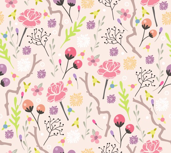 Floral Seamless Pattern Vector Image