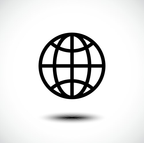 Radiation earth globe radioactive icon or symbol Vector Image