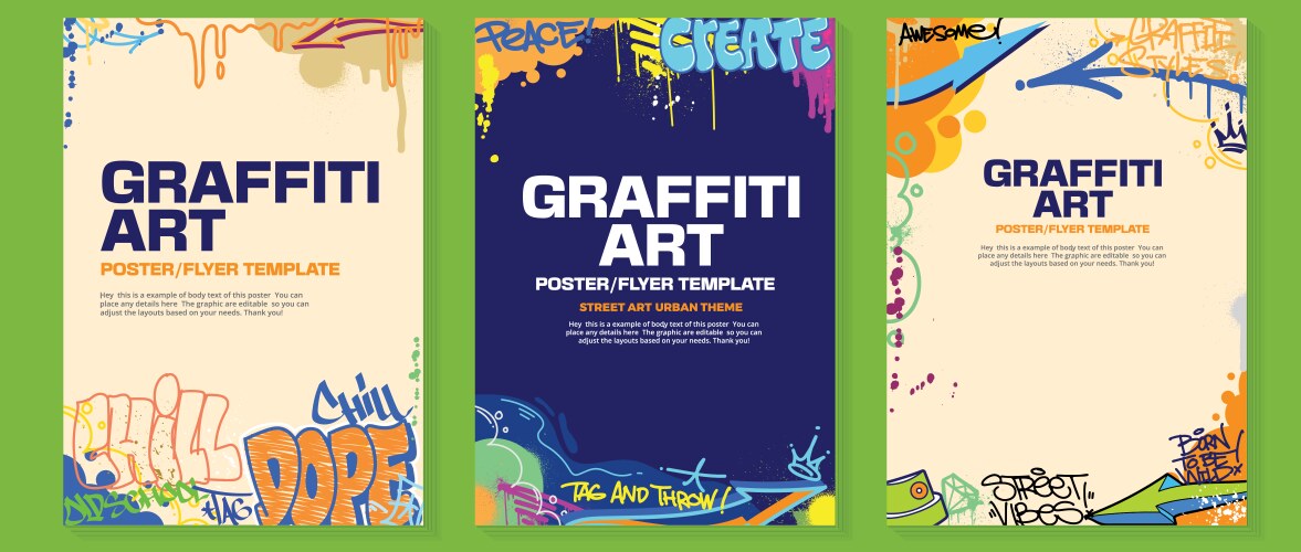 Graffiti design templates Royalty Free Vector Image Graffiti design templates Royalty Free Vector Image