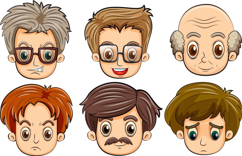 People faces Royalty Free Vector Image - VectorStock