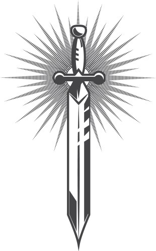 Tattoo vintage dagger Vector Image