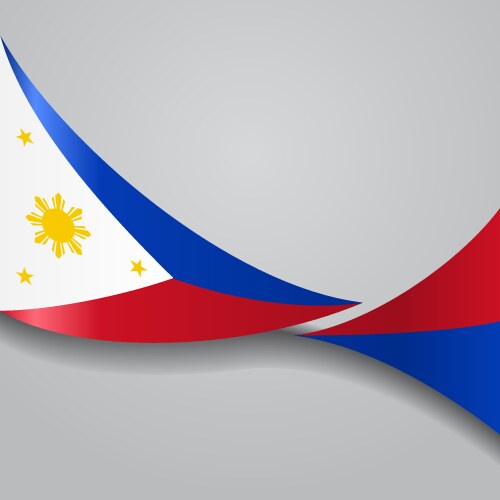 Philippines flag on a white Royalty Free Vector Image