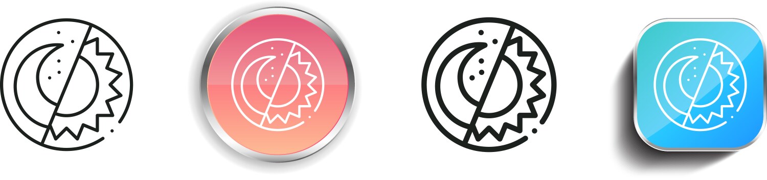 Choice icon thin linear regular and button style vektorbild