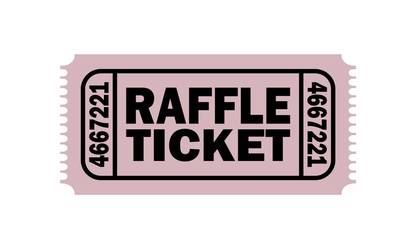 Raffle Ticket Isolated – Royalty-Free Vector | VectorStock