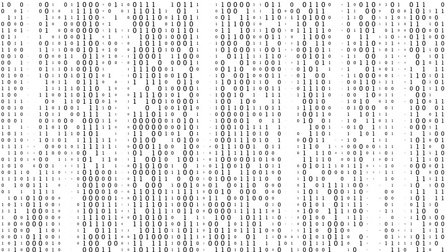 Sheet of binary codes listing seamless pattern vector image