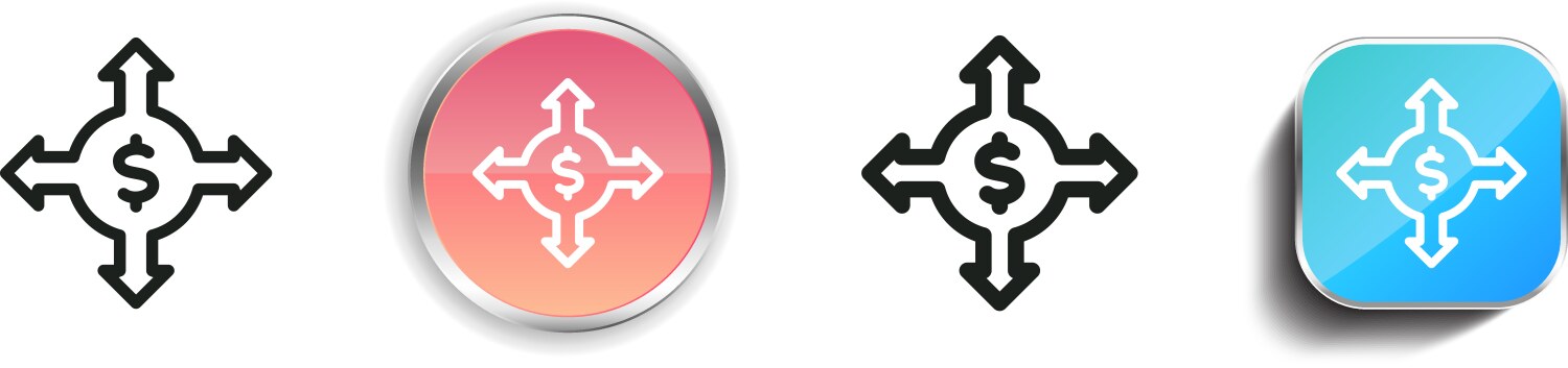 Choices icon thin linear regular and button style vektorbild