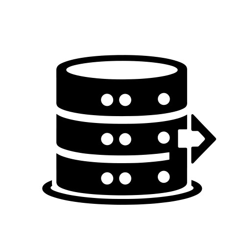 Database data export icon vector image