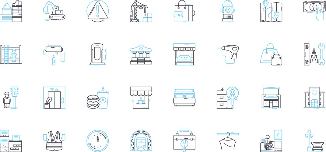 Architecture linear icons set form function – Royalty-Free Vector ...