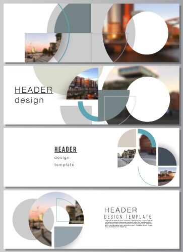 Layout headers banner design templates vector image