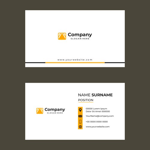 Clean Professional Business Card Vector Image