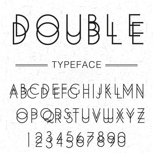 Double typeface font made by doublescript modern vektorbild