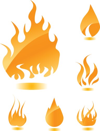 Fire flames Royalty Free Vector Image - VectorStock