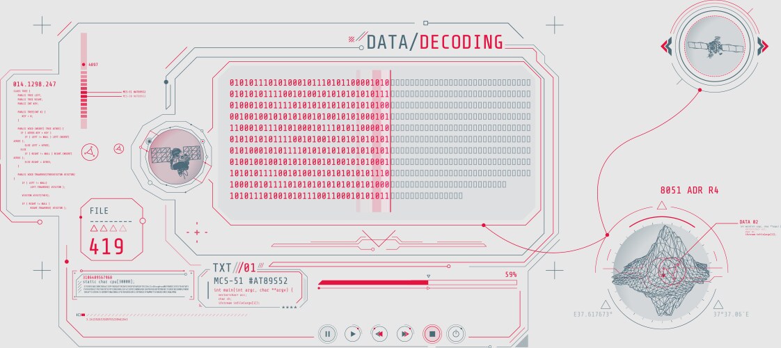 Interface for decoding object data received from vector image