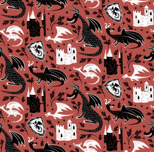 Dragon Scale Pattern Vector Image