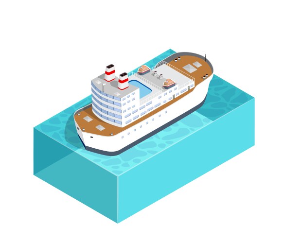 Cargo port isometric composition Royalty Free Vector Image