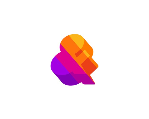 Symbol and ampersand logo icon design template Vector Image