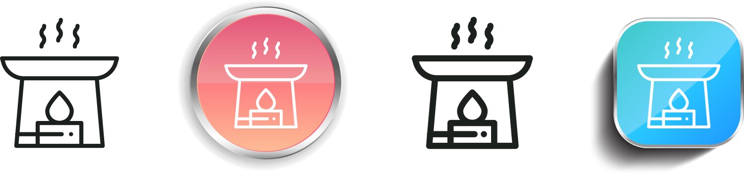 Essence icon thin linear regular and button style vector image