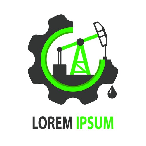 Green oil company logo Vector Image