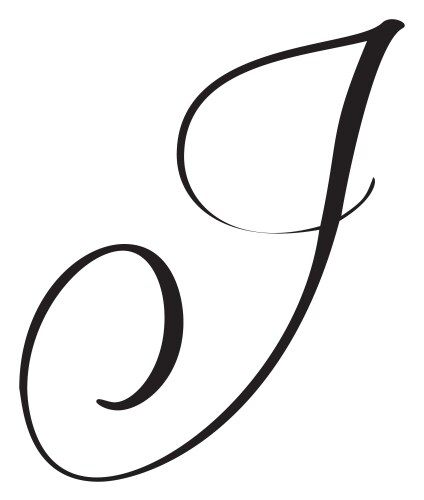 Cursive Font Letter I Vector Images (over 230)