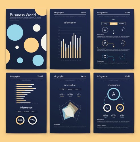 Modern infographic elements for business Vector Image
