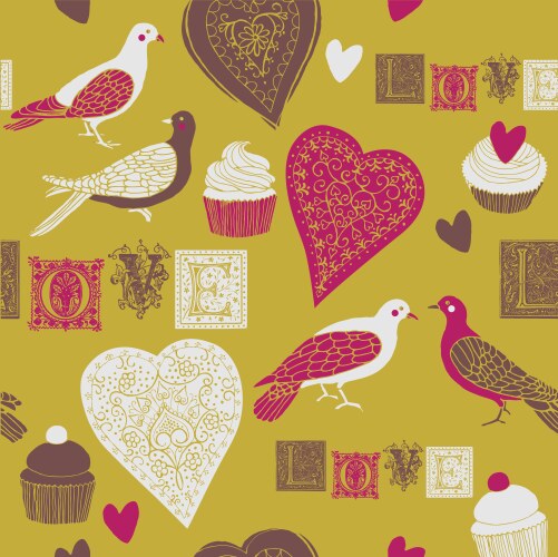 Vintage love print vector image