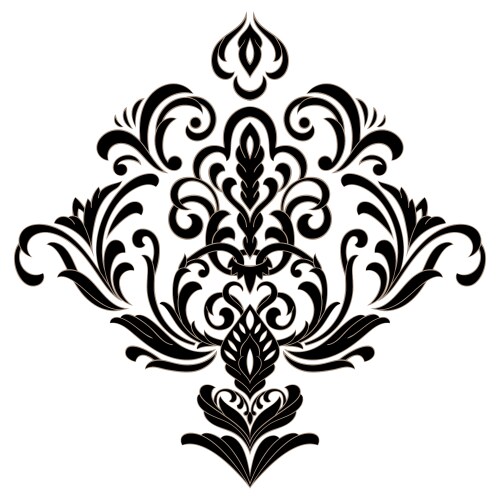 damask element isolated central vector