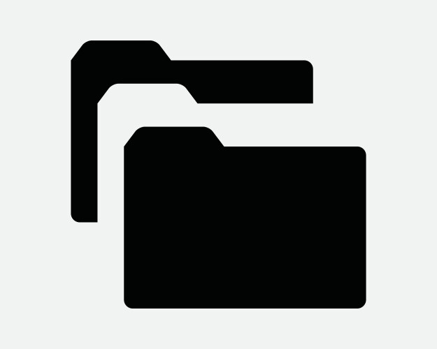 Folder file computer open document app storage vector image