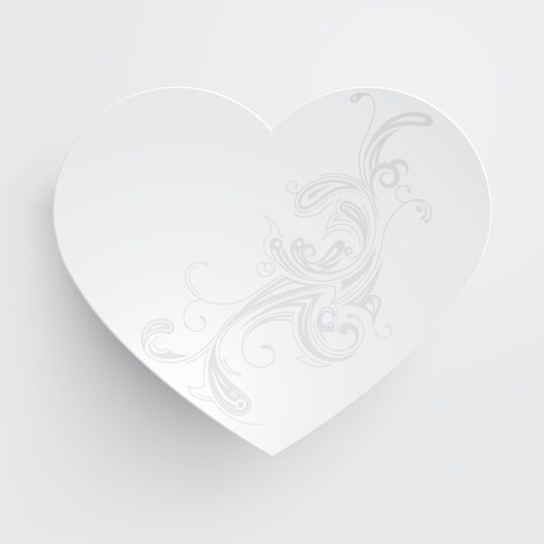 Floral heart isolated on white background Vector Image