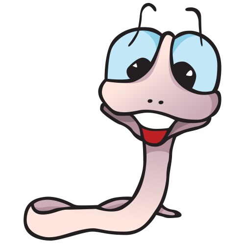 Worm robber Royalty Free Vector Image - VectorStock