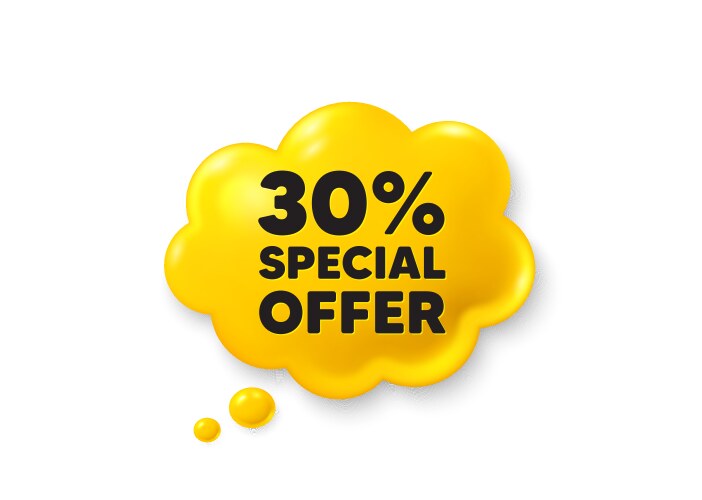 30 percent discount offer sale price promo sign vector image