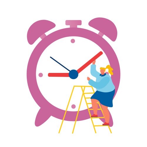 deadline stress and time management concept vector image