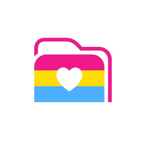 folder with flag lgbt pride vector image